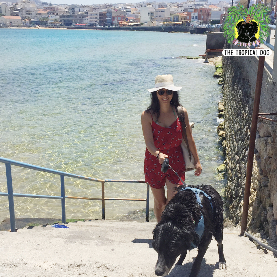 Chania with a dog