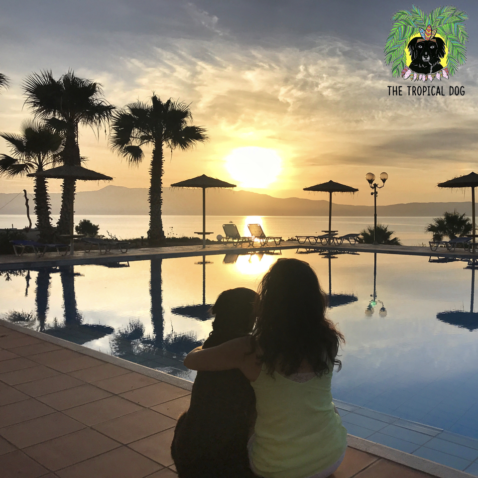 Sunrise from the pool of Balos beach Hotel